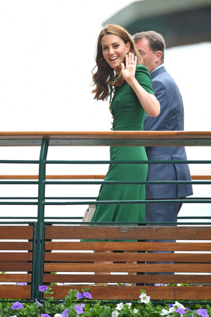 Kate Middleton Green Dress at Wimbledon 2019 | POPSUGAR Fashion UK Photo 4