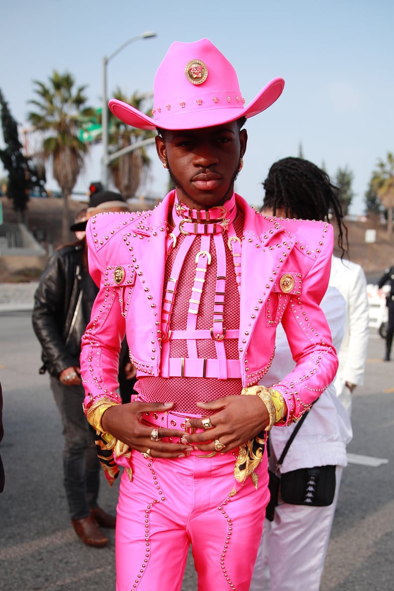 Yeehaw! Lil Nas X's Pink Cowboy Outfit at the Grammys Is
