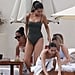 Selena Gomez Gray One-Piece Swimsuit