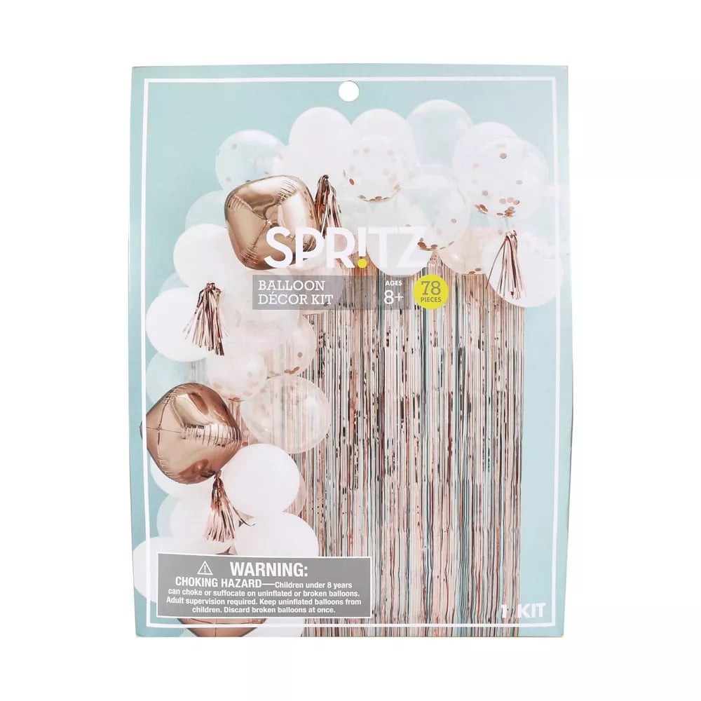 Spritz 52ct Large Balloons Arch with Backdrop Rose Gold