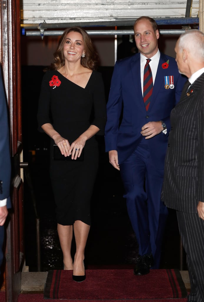 Kate Middleton Black Roland Mouret Dress November 2018