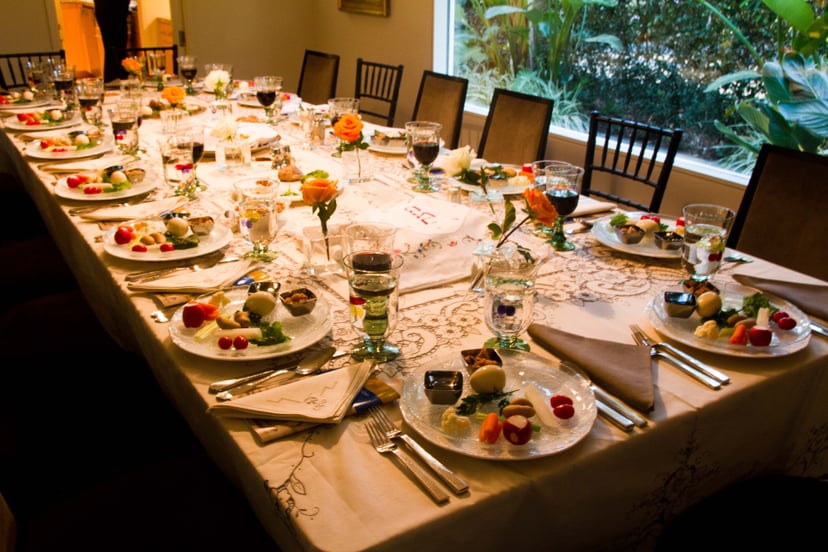 Passover table