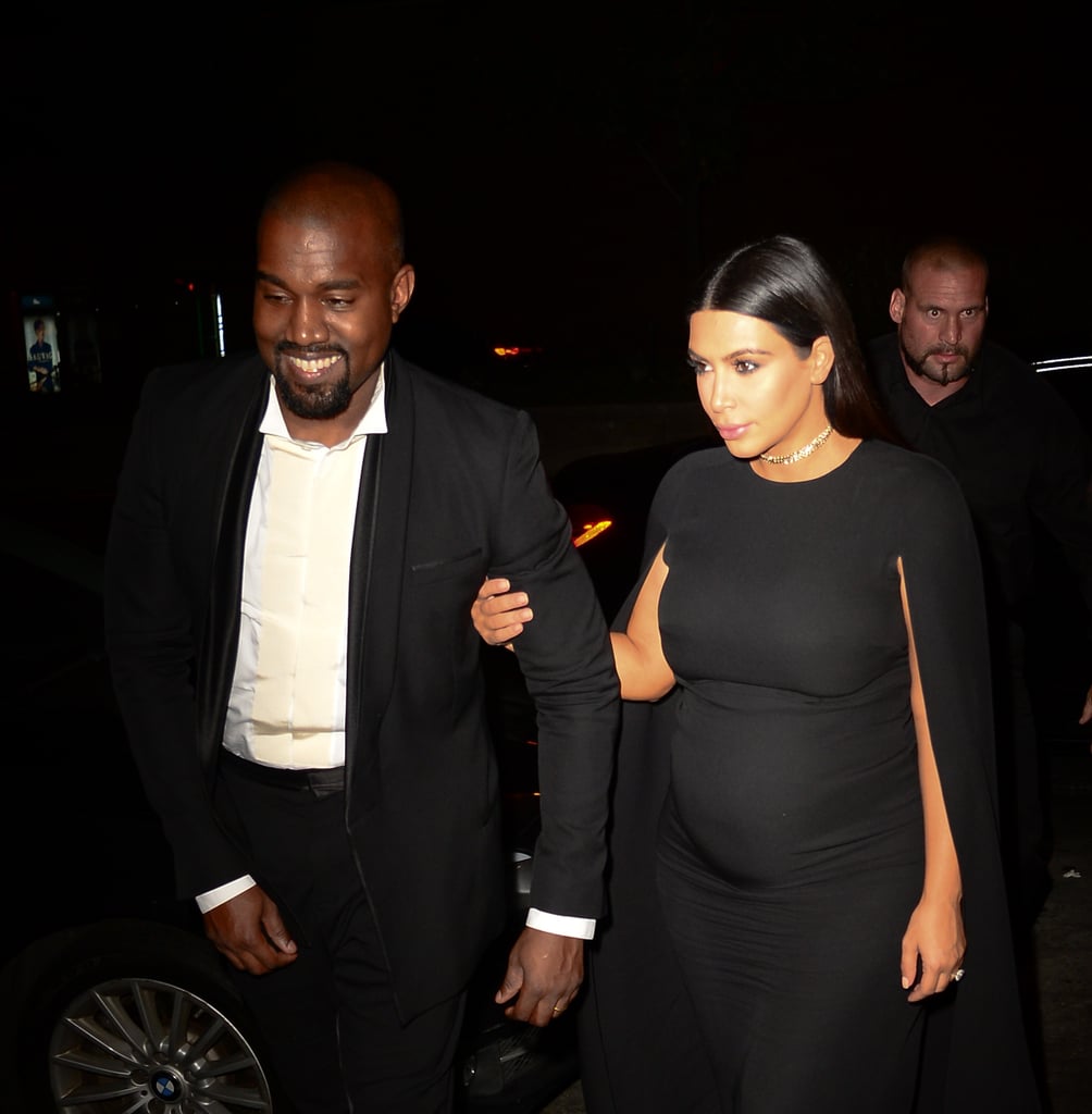 Kim Kardashian and Kanye West Attend a Wedding 2015