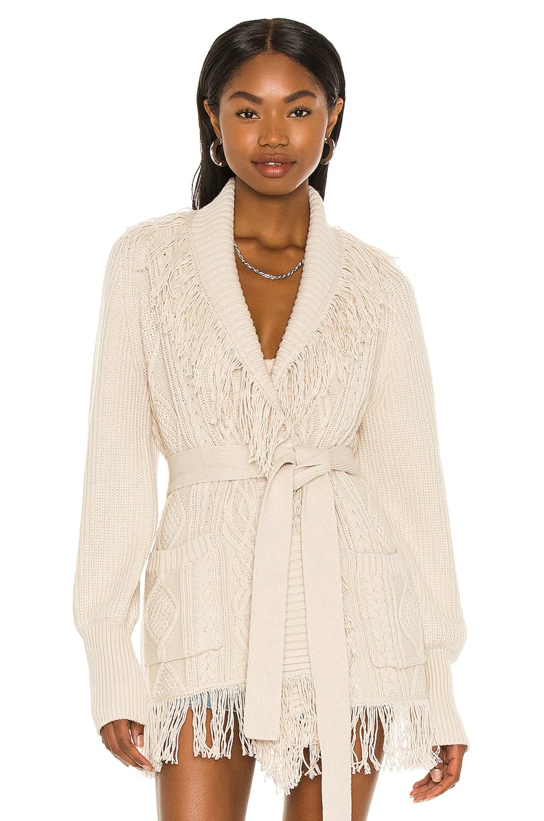 Jonathan Simkhai Fisherman Knit Fringe Cardigan