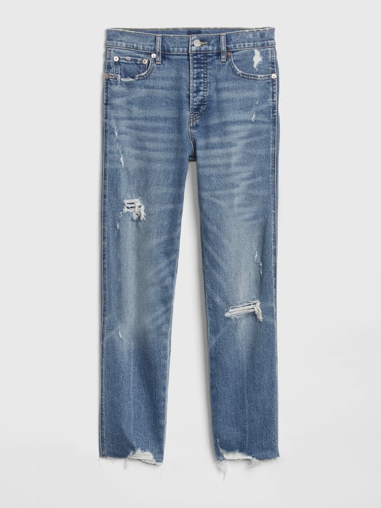 Feeling adventurous enough to give head-to-toe denim a try? These High Rise Rip & Repair Cheeky Straight Jeans ($90) are the missing piece in your outfit.