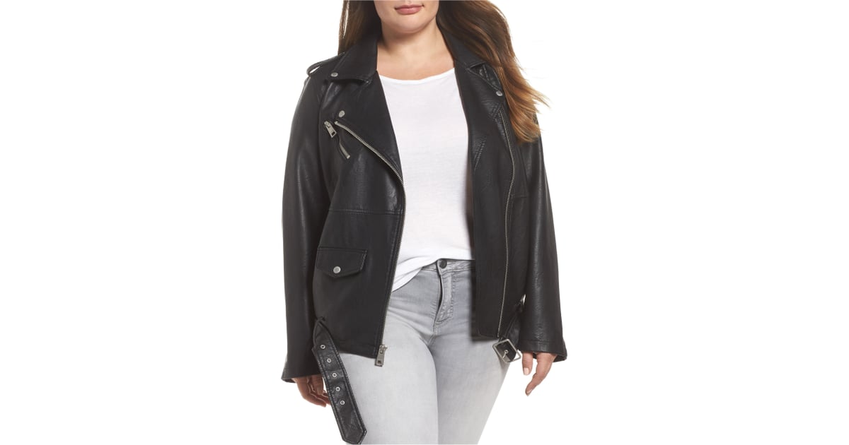 levi's oversize faux leather moto jacket