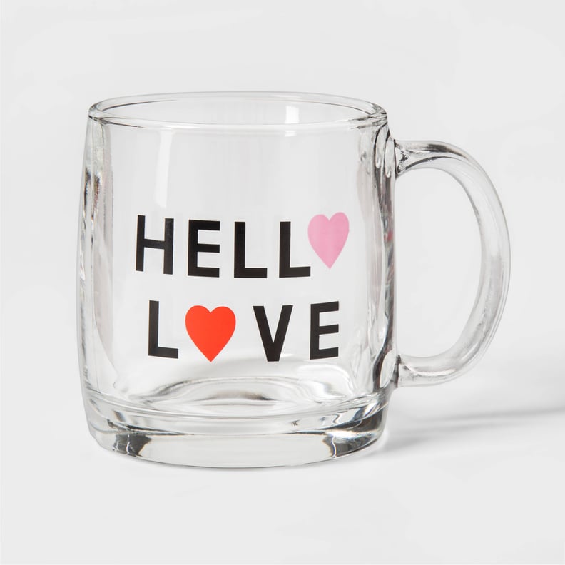 Hello Love Glass Coffee Mug