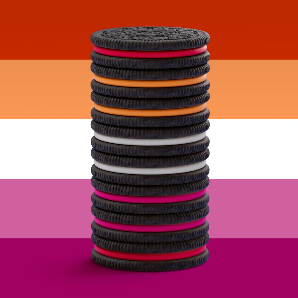 Oreo Lesbian Pride Flag Cookie Arrangement