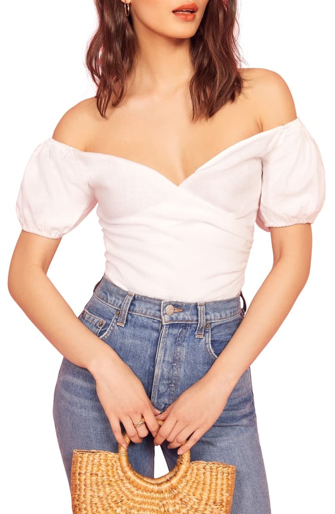 Reformation Framboise Off-the-Shoulder Top