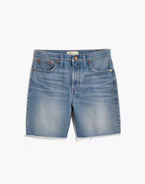 Mid length jean best sale shorts