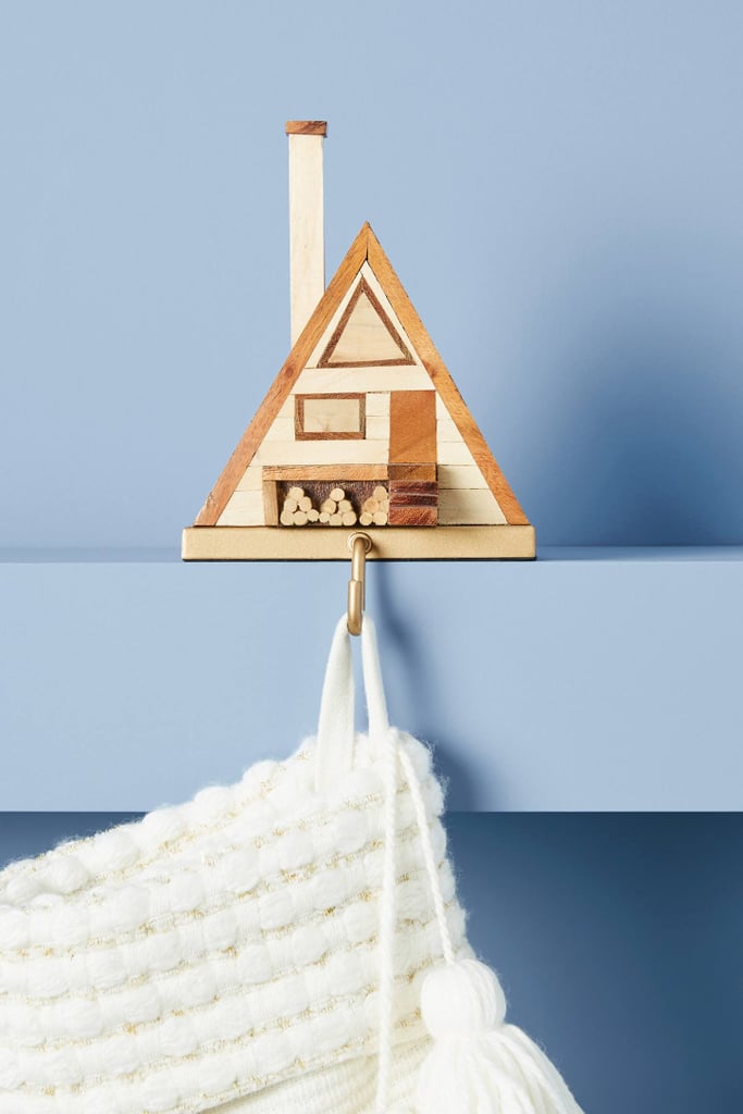 Wooden Cabin Stocking Holder