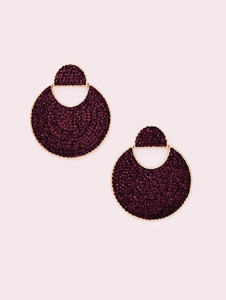 Mod Scallop Pavé Drop Earrings