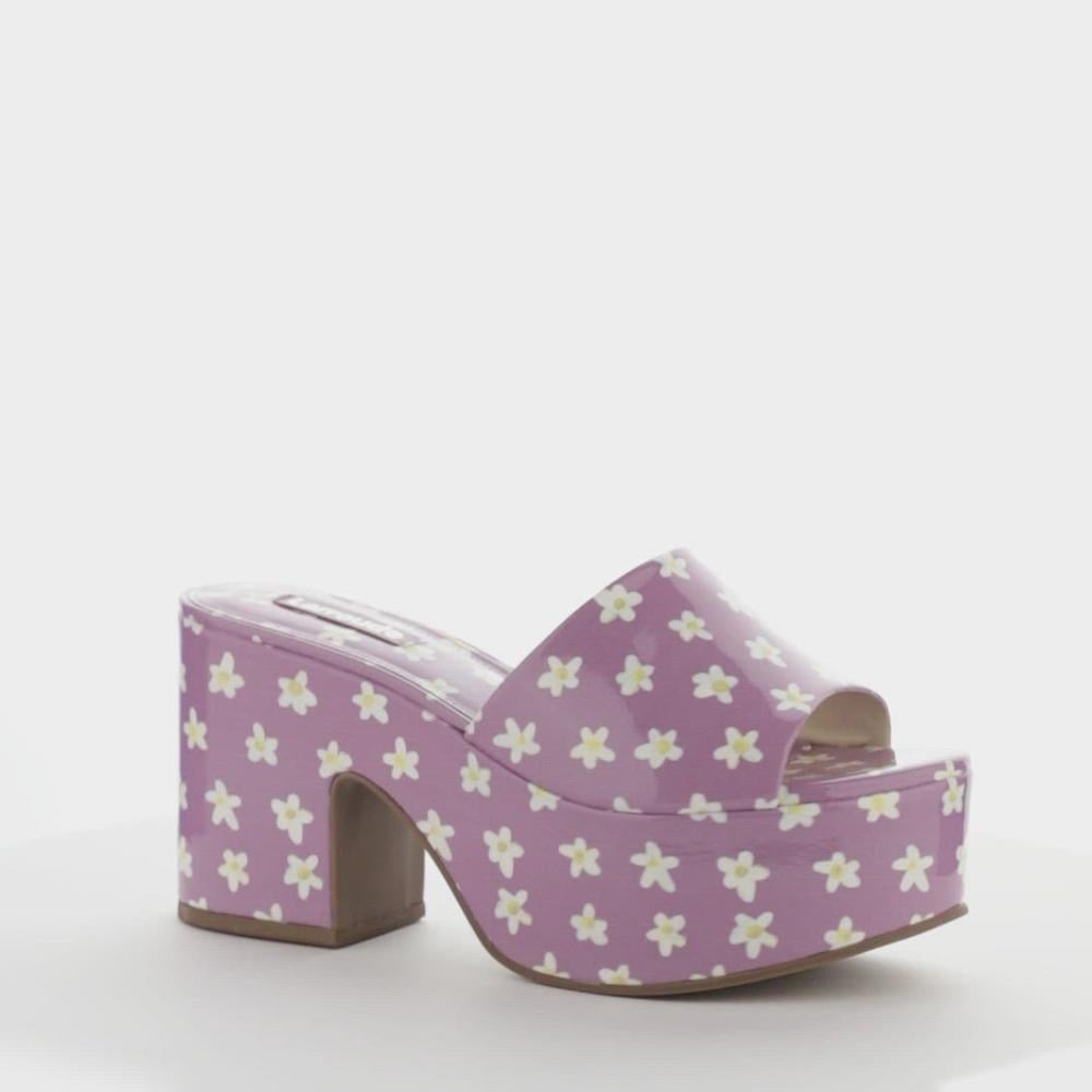 lavender platform sandals