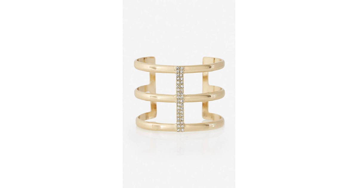 Express Triple Stripe Pave Cuff Bracelet (25) How to Style Your