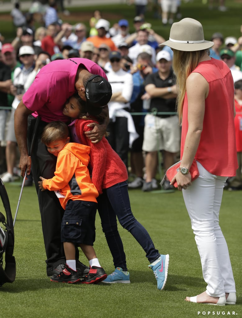 Tiger Woods With Lindsey Vonn and His Kids at the Masters