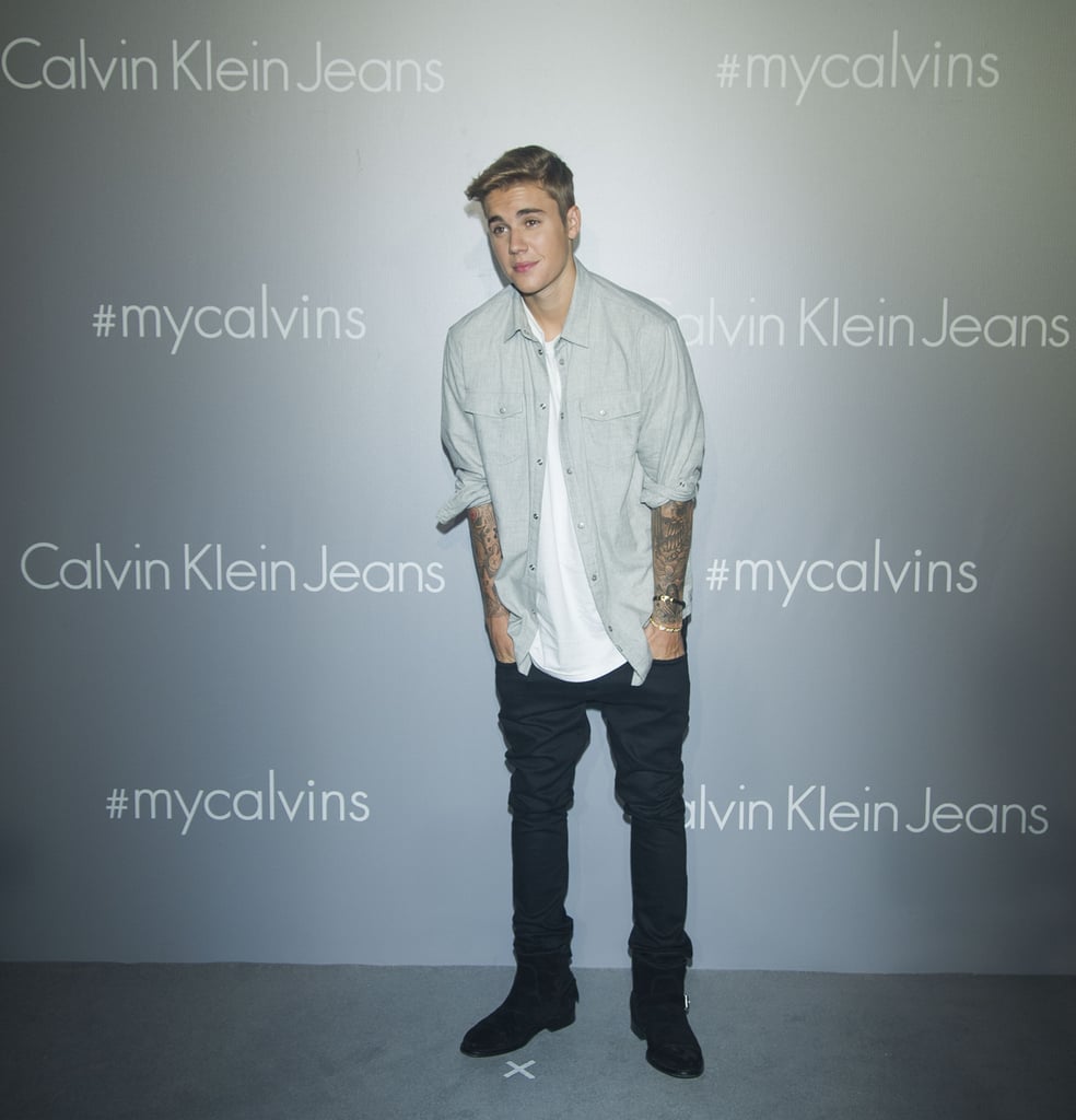 Justin Bieber and Kendall Jenner at Calvin Klein Event