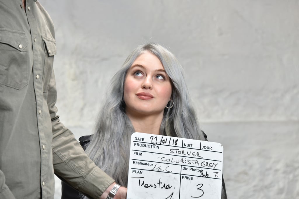 Iskra Lawrence's Silver Gray Hair January 2019