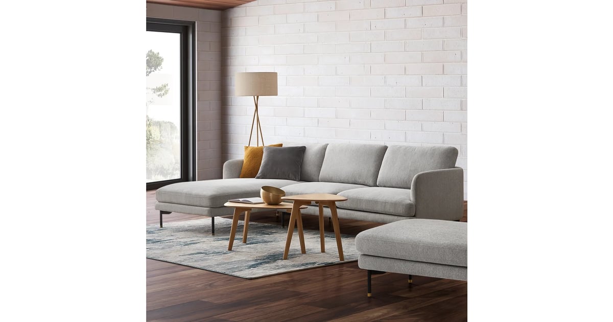 Pebble chaise shop sectional sofa