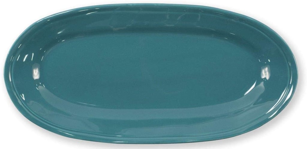 Vietri Viva Fresh Teal Narrow Oval Platter