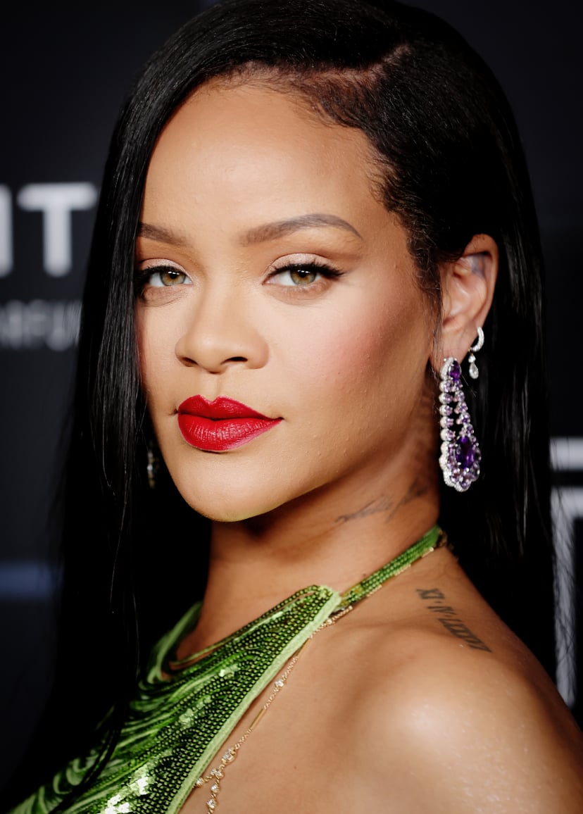 LOS ANGELES, CALIFORNIA - FEBRUARY 11: Rihanna celebrates Fenty Beauty & Fenty Skin at Goya Studios on February 11, 2022 in Los Angeles, California. (Photo by Rich Fury/Getty Images for Fenty Beauty & Fenty Skin)