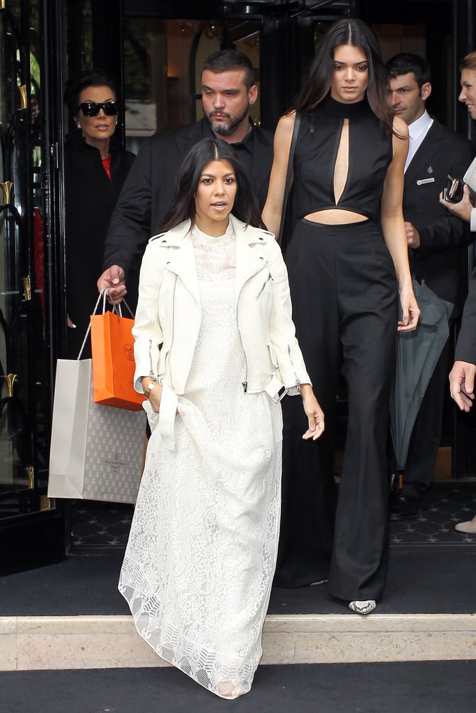 Kourtney Kardashian joined Kendall and Kris Jenner for the event.