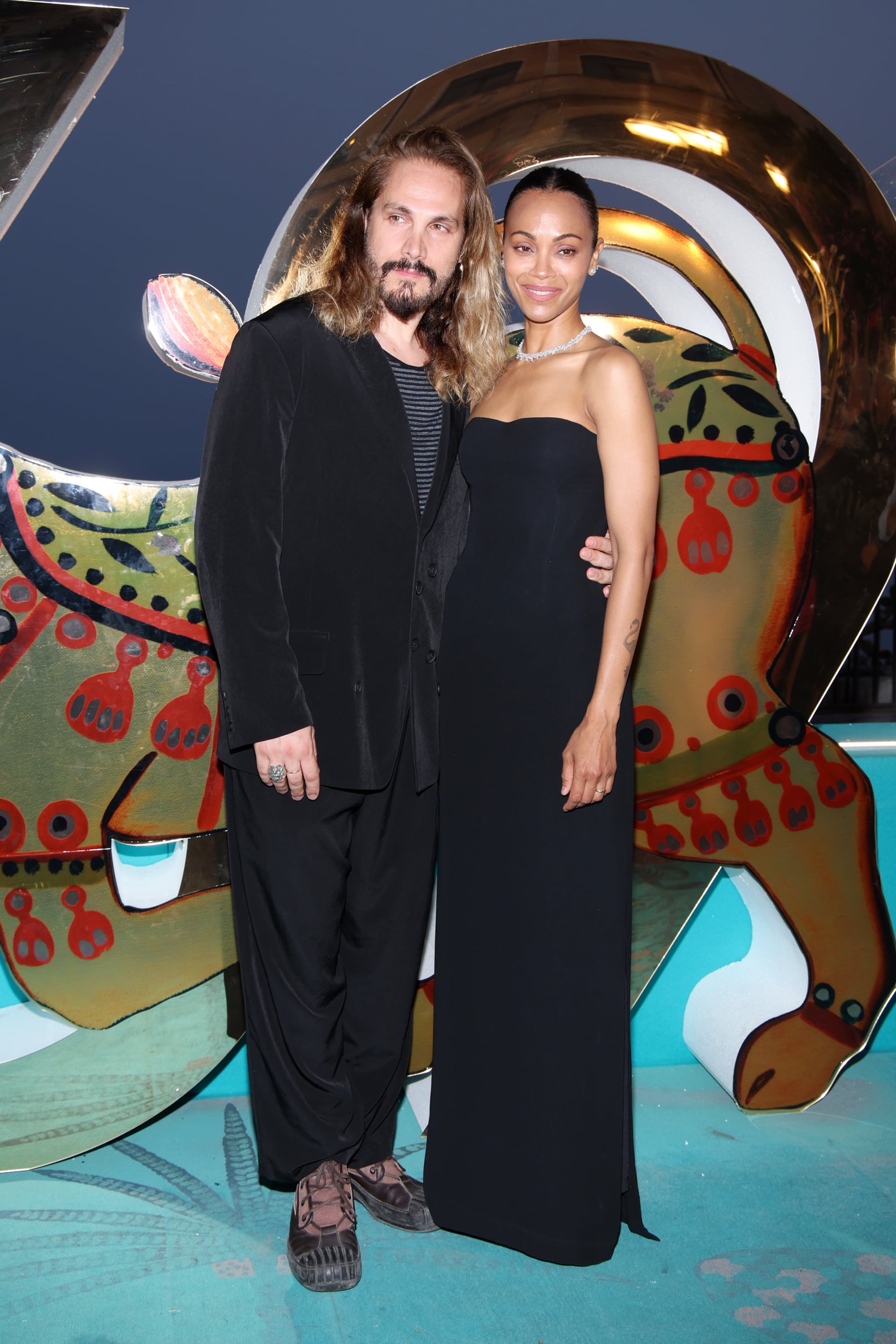Zoe Saldaña and Marco Perego Kiss at Taormina Film Festival | PS Celebrity