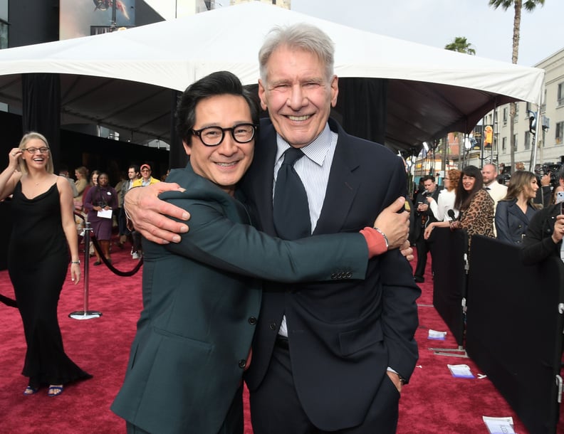 LOS ANGELES, CALIFORNIA - JUNE 14: (L-R) Ke Huy Quan and Harrison Ford attend the Indiana Jones and the Dial of Destiny U.S. Premiere at the Dolby Theatre in Hollywood, California on June 14, 2023. (Photo by Charley Gallay/Getty Images for Disney)