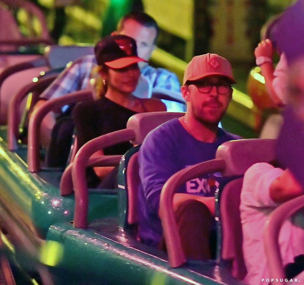 Ryan Gosling and Eva Mendes at Disneyland August 2017