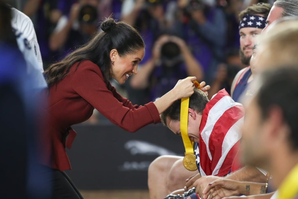 Meghan Markle Kissed on Cheek By Invictus Games Athlete 2018