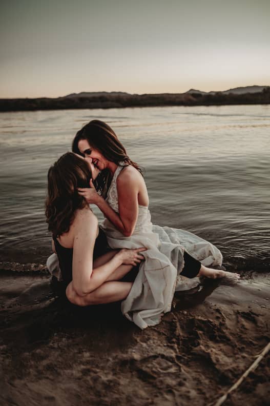 Couples Posing Naked Beach - Sexy River Beach Engagement Photo Shoot | POPSUGAR Love & Sex