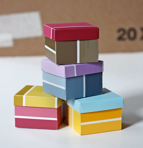 Paint Chip Gift Boxes
