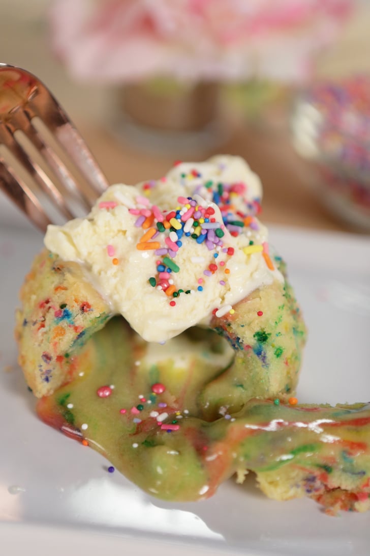 Funfetti Molten Lava Cake Lisa Frank Party Food POPSUGAR Food Photo 20