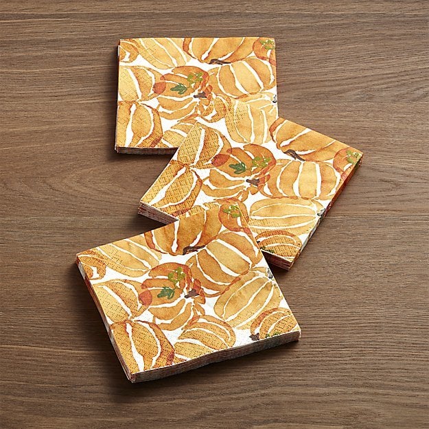 Fall Harvest Paper Beverage Napkins (5 set of 20) Crate and Barrel
