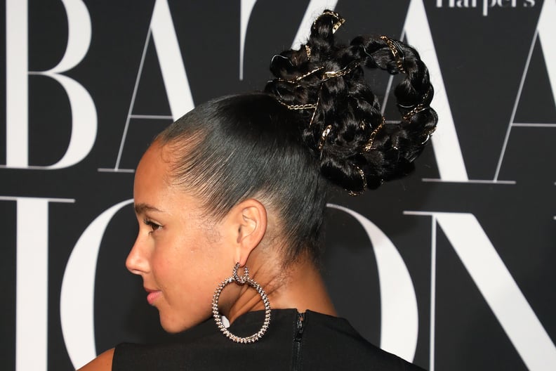 Alicia Keys's Gilded Braided Updo