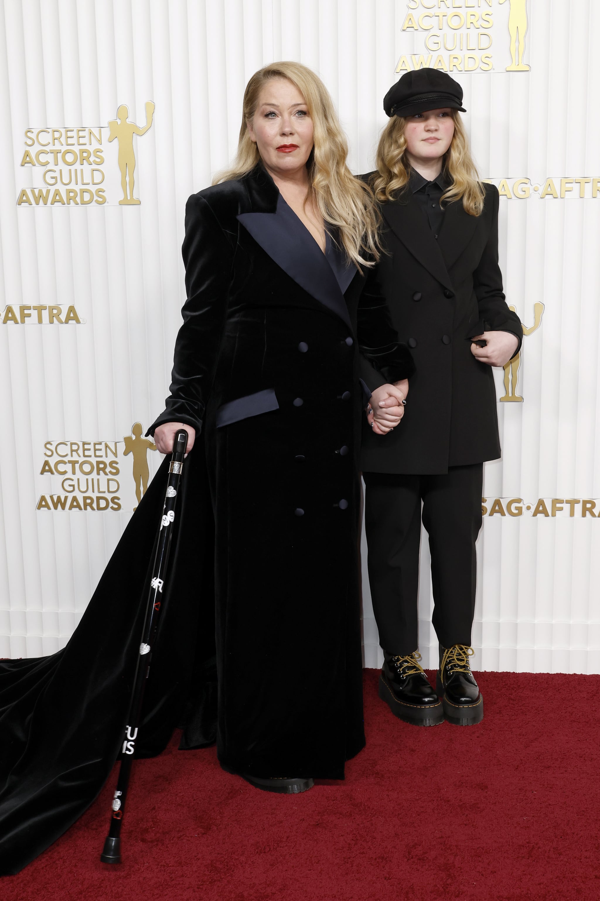 LOS ANGELES, CALIFORNIA - FEBRUARY 26: (L-R) Christina Applegate and Sadie Grace LeNoble attend the 29th Annual Screen Actors Guild Awards at Fairmont Century Plaza on February 26, 2023 in Los Angeles, California. (Photo by Frazer Harrison/Getty Images)