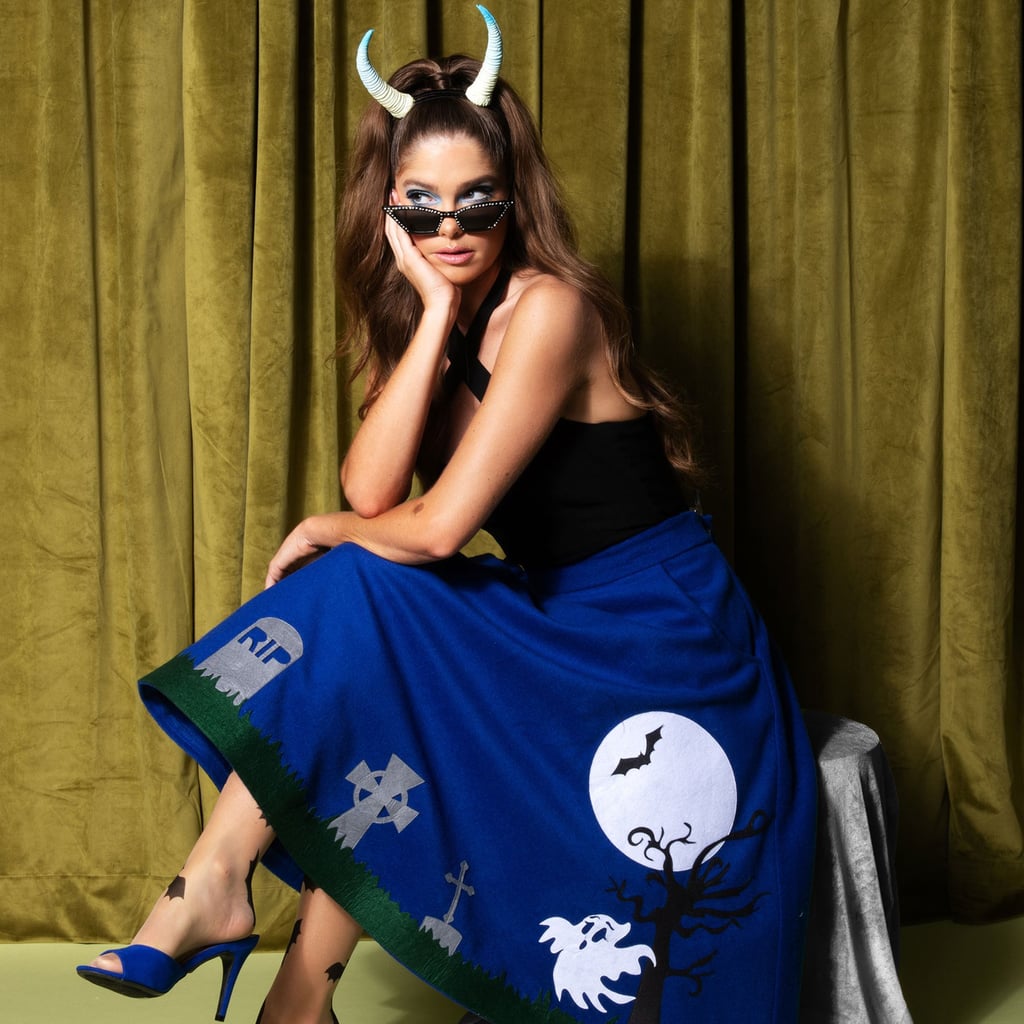 Black Skeleton Bones Graves Swing Dress This Retro Halloween