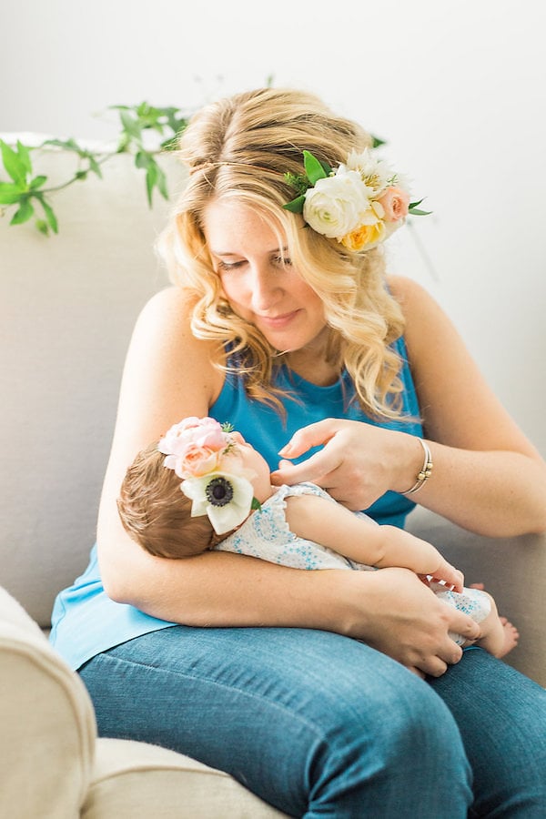 Flower Crown Newborn Photo Shoot