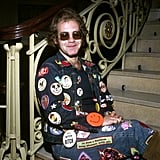 Elton john jean jacket sale with patches