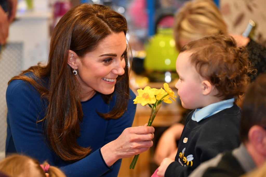 Kate Middleton Blue Jenny Packham Dress in Northern Ireland