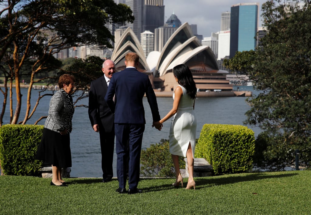 Meghan Markle Karen Gee White Dress Australia October 2018