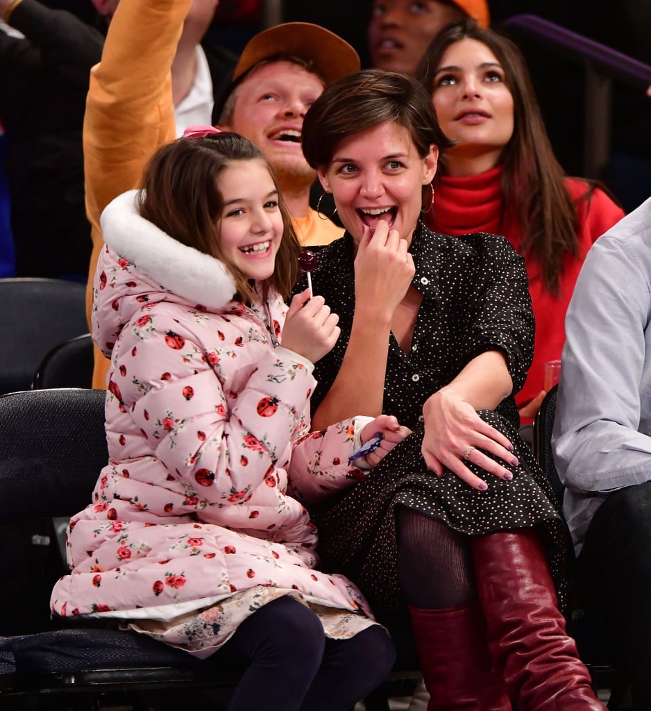 Katie Holmes and Suri Cruise at Knicks Game December 2017