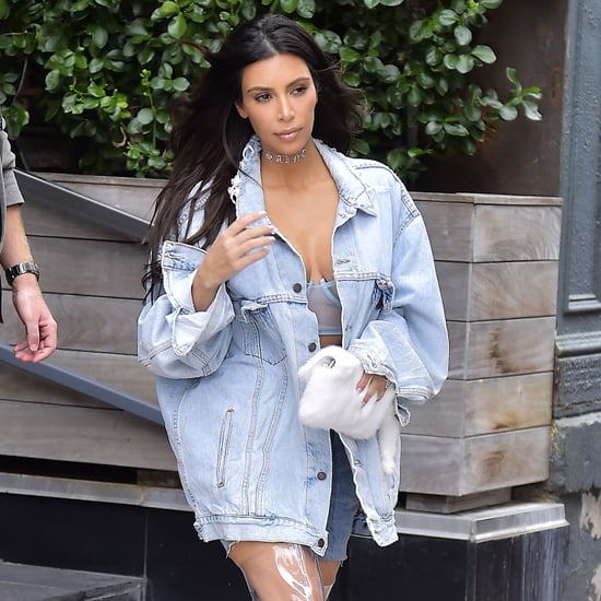 Kim Kardashian Wears See-Through Boots