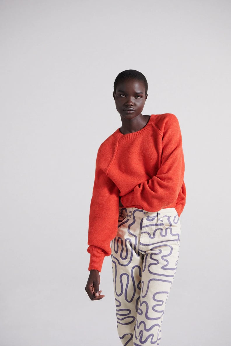 For an Oversized Sweater: Zara Seam Detail Knit Sweater