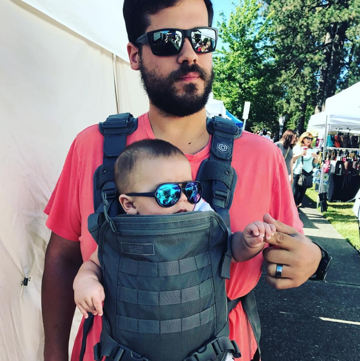 men baby wearing