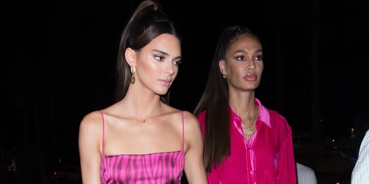 Kendall Jenner and Joan Smalls Twin in Pink Minidresses | POPSUGAR ...