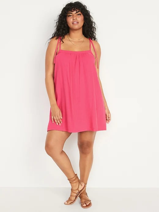 Old Navy Sleeveless Cotton-Crepe Swim Cover-Up
