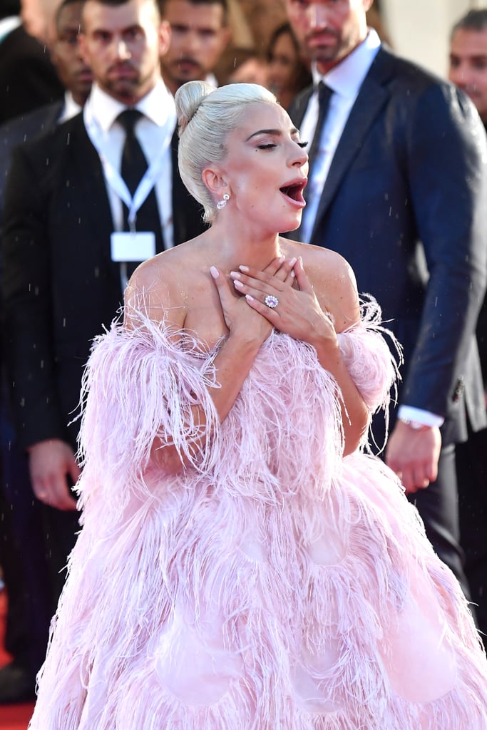 Lady Gaga Pink Valentino Dress at Venice Film Festival