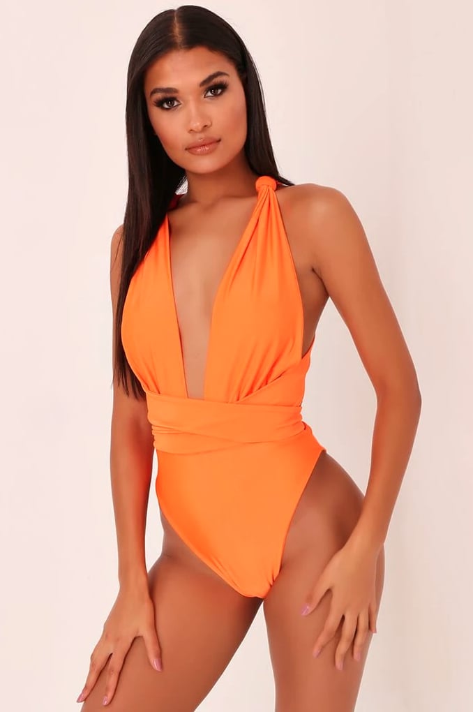 I Saw It First Neon Orange Wear Me Any Way Swimsuit