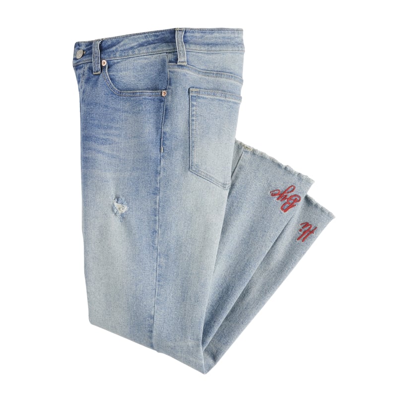 Fresh Fall Fashion Under $100: POPSUGAR Embroidered Midrise Straight-Leg Jeans
