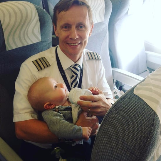 Baby Sits in Pilot's Lap During Flight
